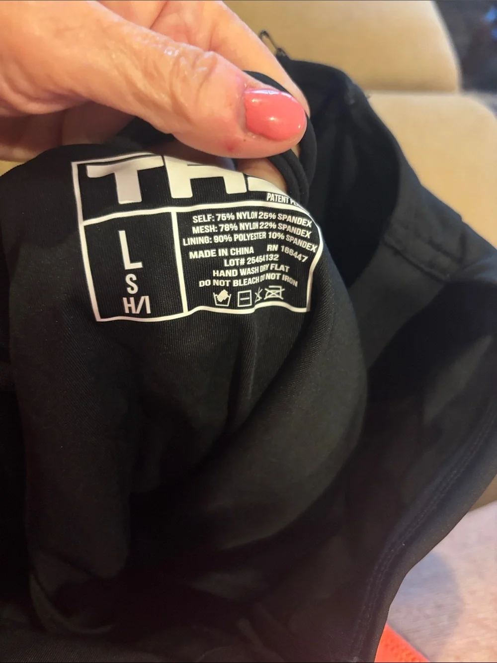 TA3 Women's Hi Cut Lifty, Black, Large, H/I Cup, Short Length NWT